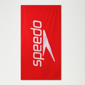 Speedo Logo-Handtuch Rot/Weiß