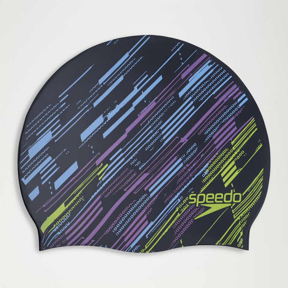 Adult Reversible Moulded Silicone Cap Black/Blue