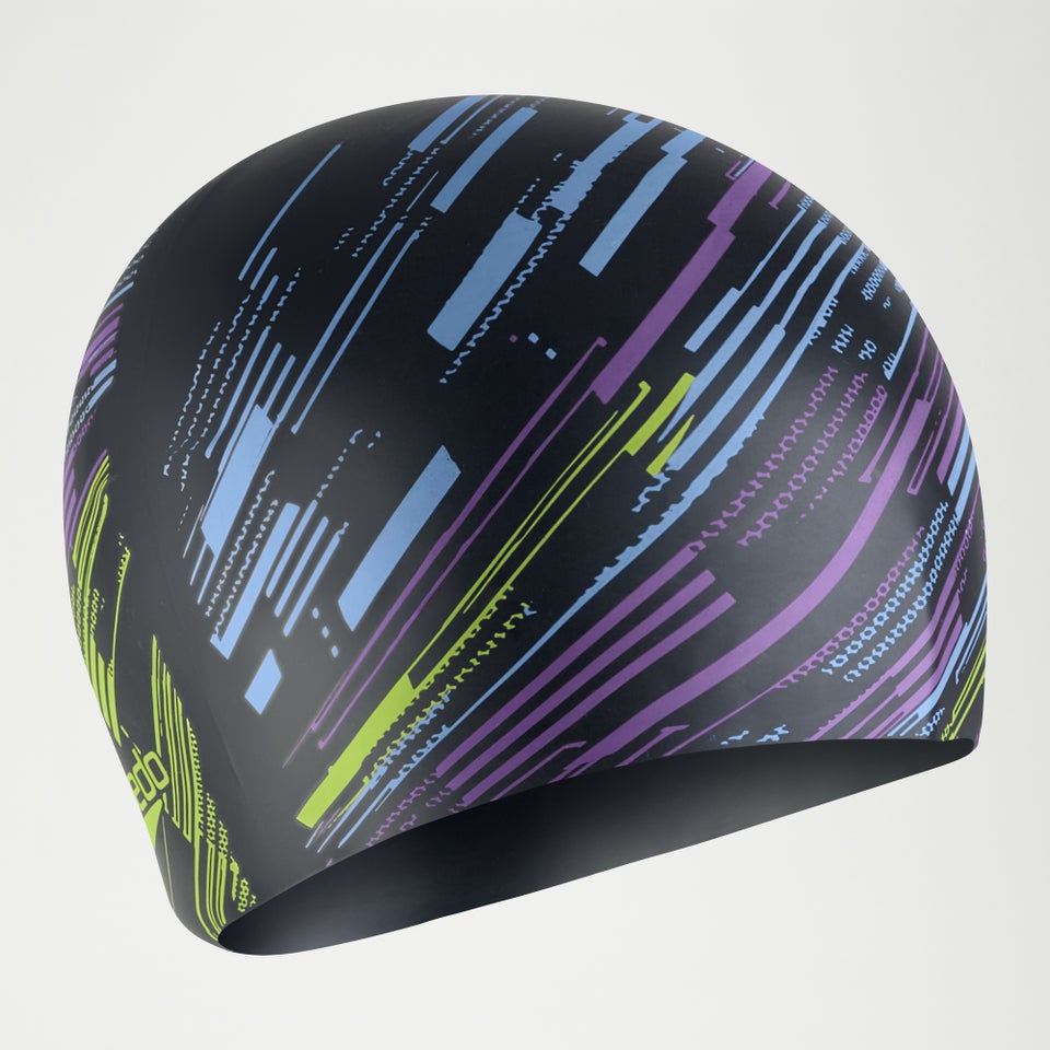 Adult Reversible Moulded Silicone Cap Black/Blue