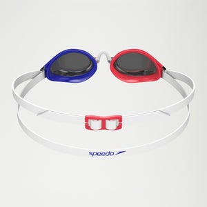 Fastskin Speedsocket 2 Verspiegelte Schwimmbrille für Erwachsene Weiß/Rot/Blau