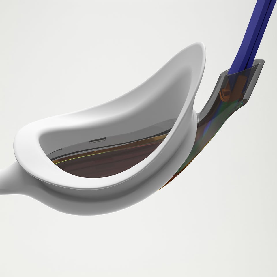 Vue Verspiegelte Schwimmbrille für Erwachsene Weiß/Blau