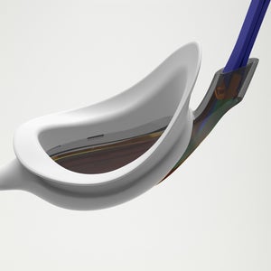 Vue Verspiegelte Schwimmbrille für Erwachsene Weiß/Blau