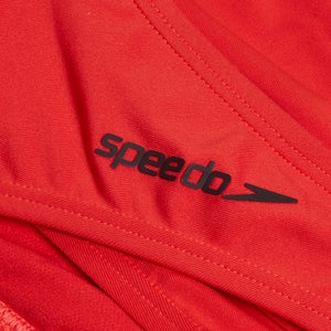 Women's FLU3NTE Solid Scoop Bikini Bottom Red