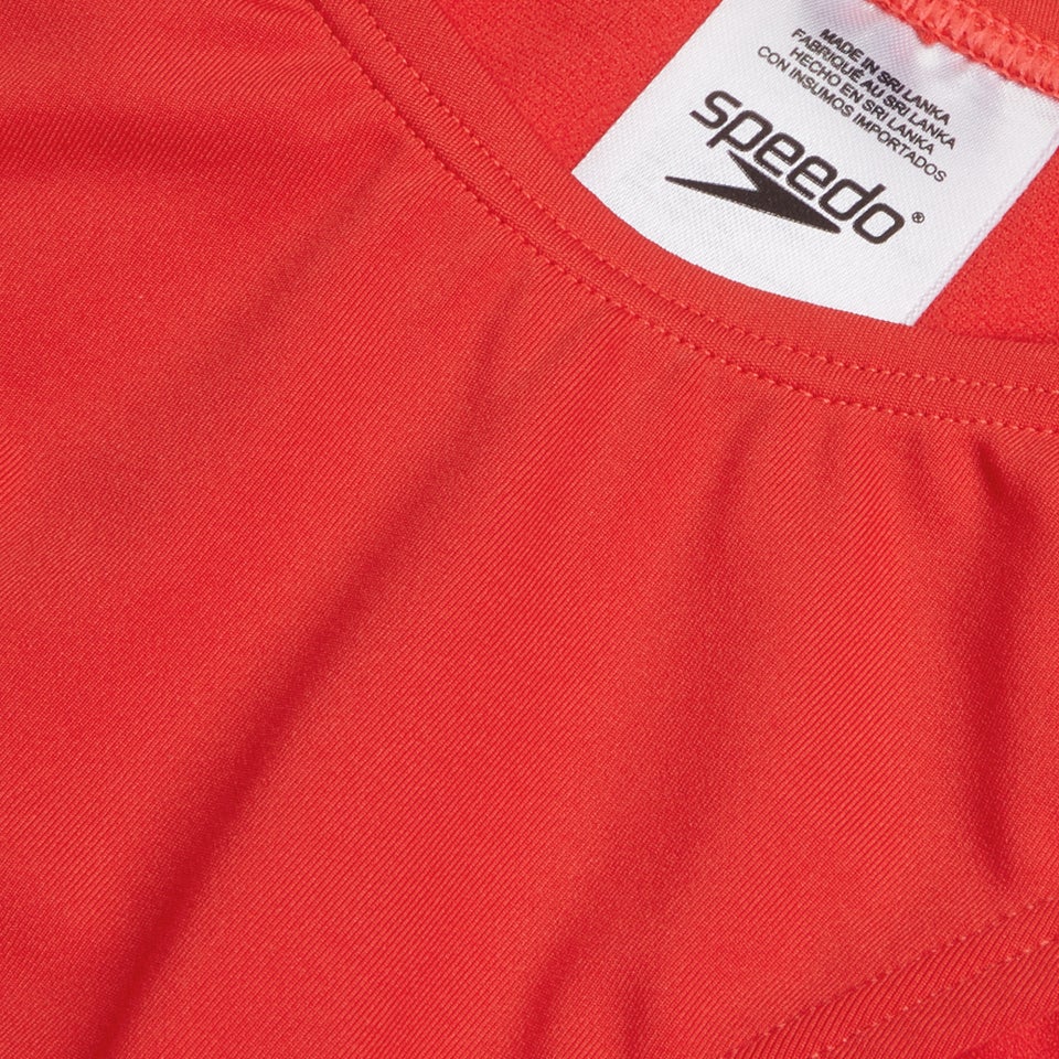 Women's FLU3NTE Solid Scoop Bikini Bottom Red