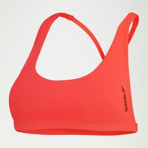 FLU3NTE Solid Convertible Bikini Top Red