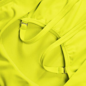 Monopièce convertible FLU3NTE couleur unie pour femmes, jaune