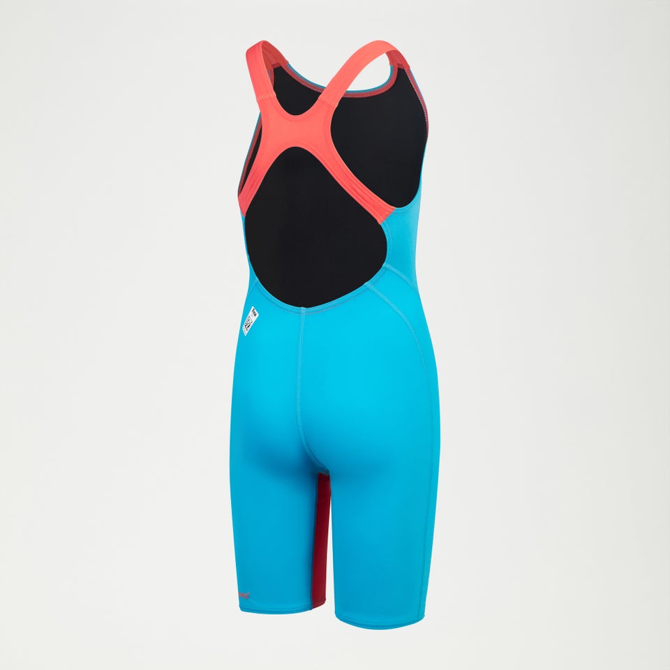 Girls Fastskin Junior Endurance+ Max Openback Kneeskin Blue/Red