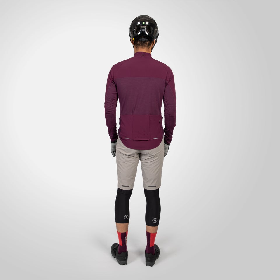 Men's GV500 Merino Blend L/S Jersey - Aubergine