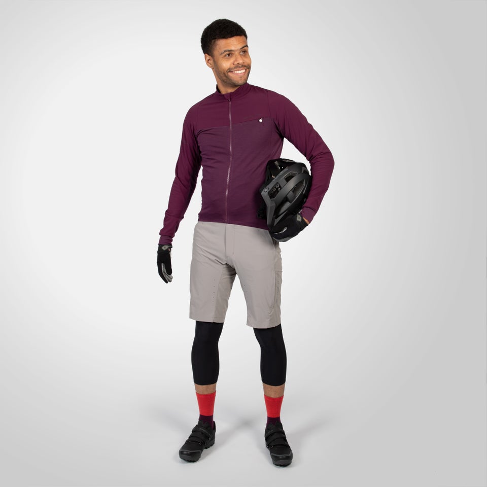 Men's GV500 Merino Blend L/S Jersey - Aubergine