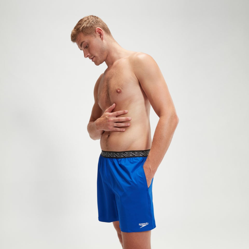 Bedruckte HyperBoom Band-Schwimmshorts 40 cm für Herren Blau