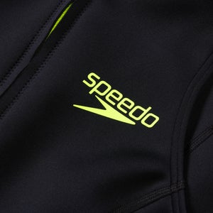 Maillot de bain thermique sans manches pour femmes Noir/Jaune