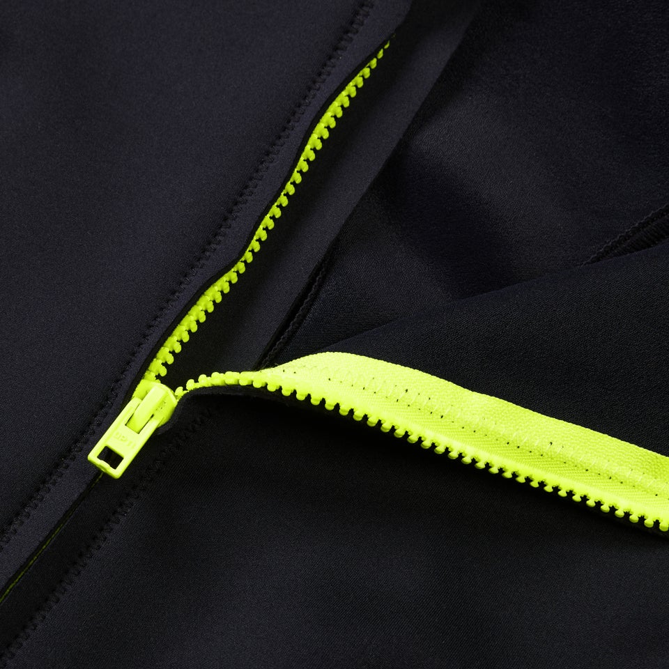 Maillot de bain thermique sans manches pour femmes Noir/Jaune