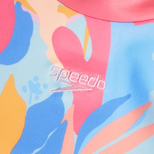 Haut Rash Fille à manches longues imprimé rose/bleu