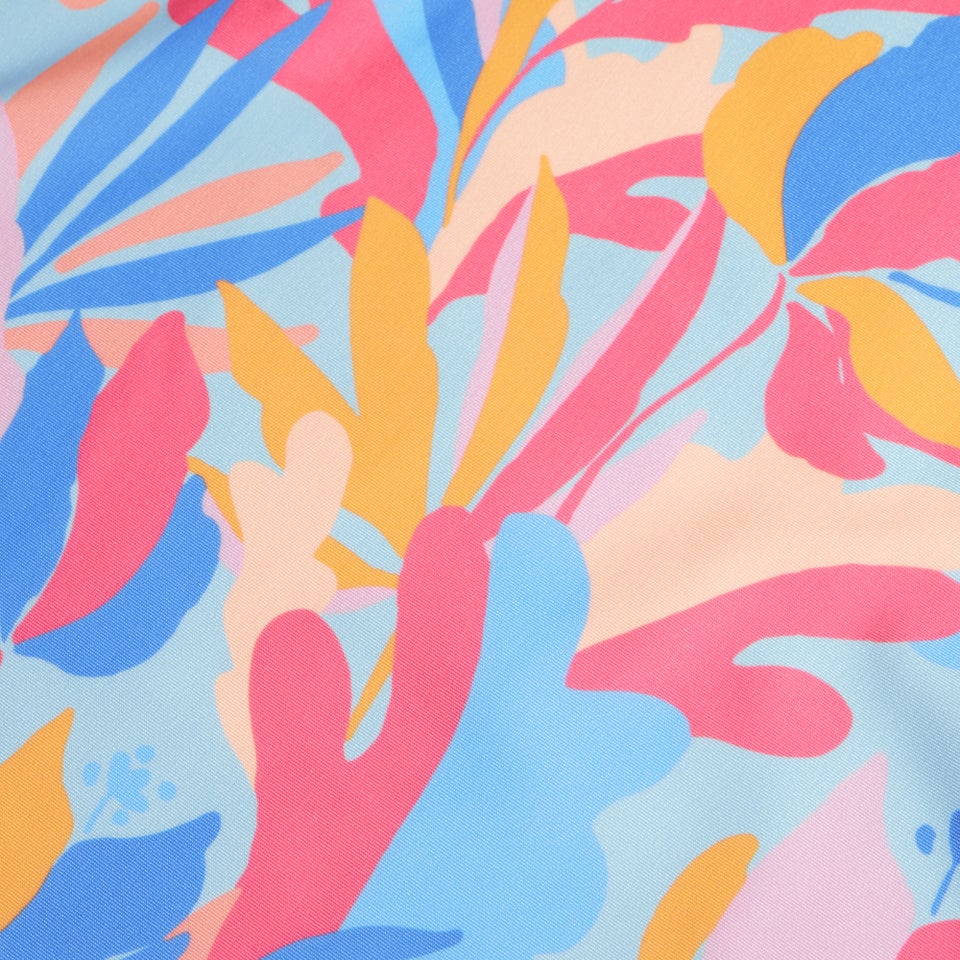 Haut Rash Fille à manches longues imprimé rose/bleu