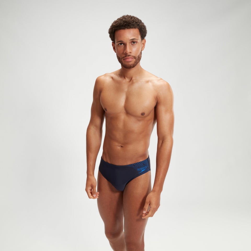 Medley Logo-Badehose 7 cm für Herren Marineblau/Blau