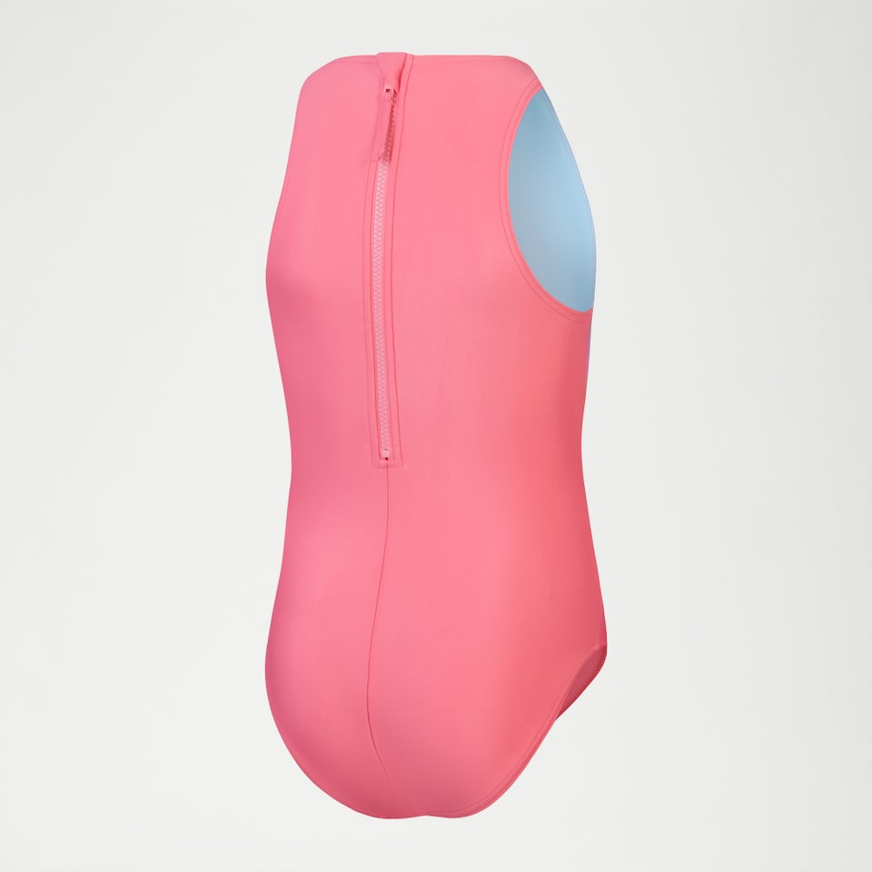 Bedruckter Hydrasuit für Mädchen Pink/Blau