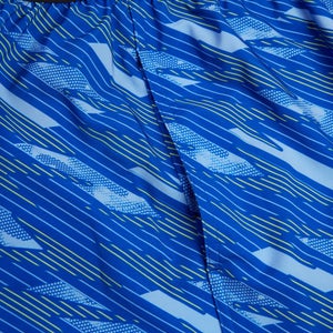 Bedruckte HyperBoom Band-Schwimmshorts 40 cm für Herren Blau/Gelb