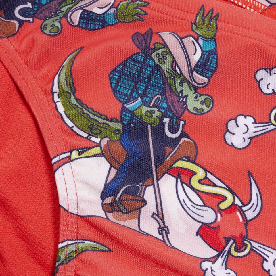 Slip de bain Homme Escape 5 cm rouge