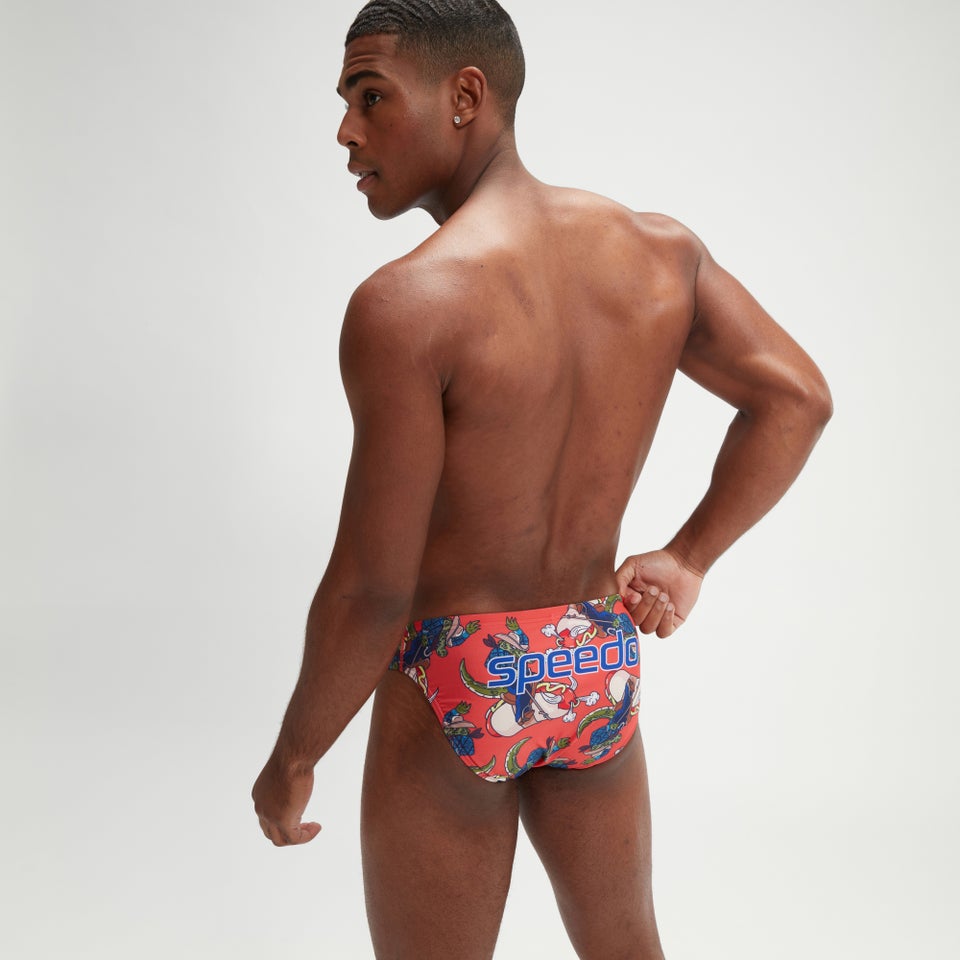 Slip de bain Homme Escape 5 cm rouge