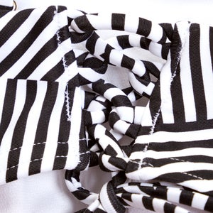 Women's Shaping Printed Asymmetric Top Black/White