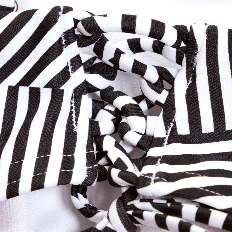 Women's Shaping Printed Asymmetric Top Black/White