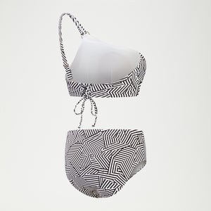 Women's Shaping Printed Asymmetric Top Black/White