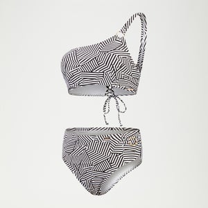 Women's Shaping Printed Asymmetric Top Black/White