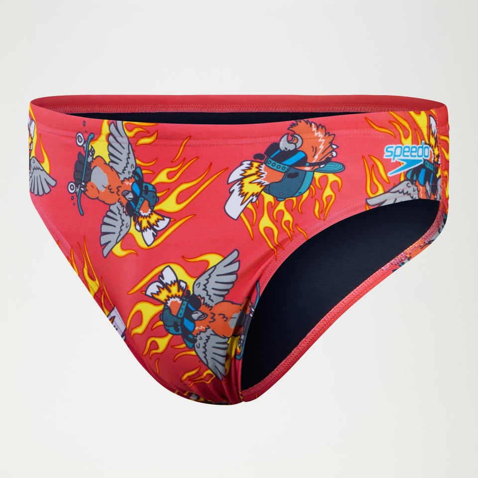 Slip de bain Homme Escape 5 cm rose/jaune