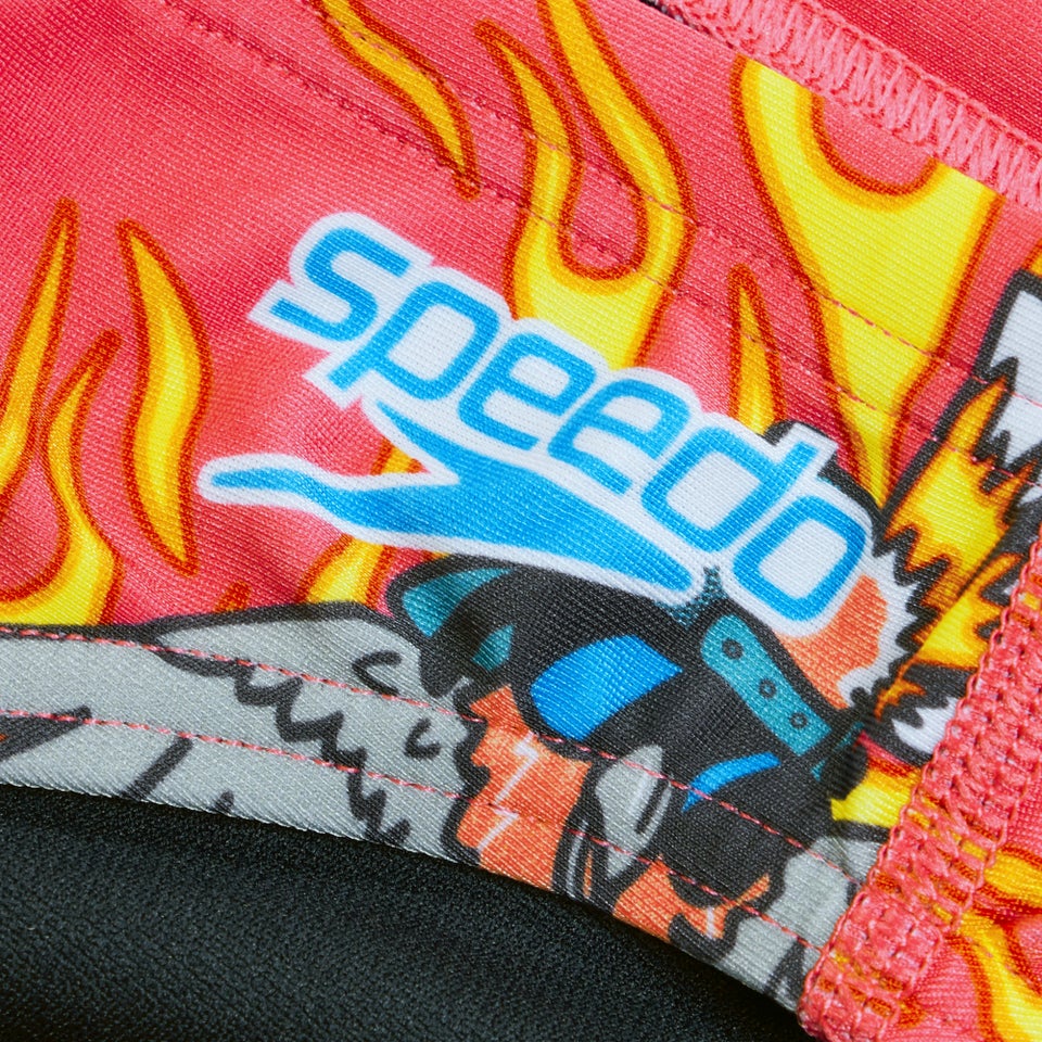 Slip de bain Homme Escape 5 cm rose/jaune