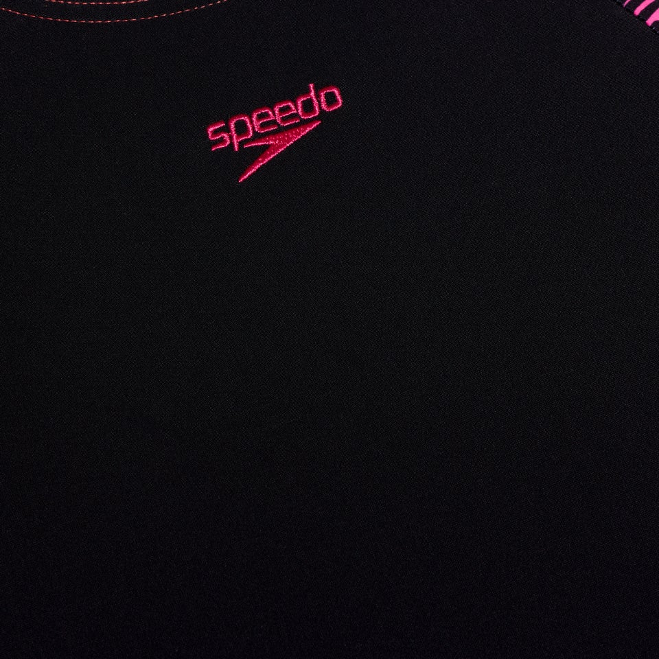 Combishort Fille Panel imprimé noir/rouge