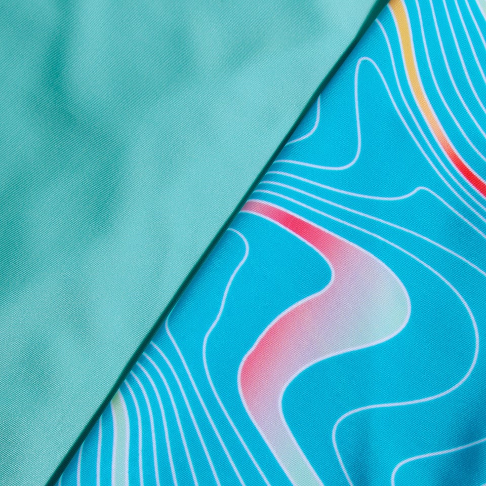 Bedrucktes Langarm-Rash-Top für Jungen Marineblau/Blau