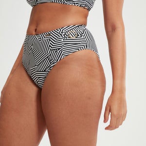 Women's Shaping Printed High Waisted Brief Black/White