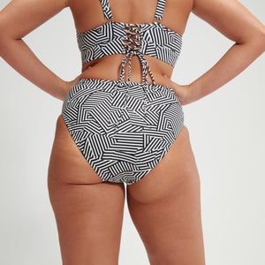 Women's Shaping Printed High Waisted Brief Black/White