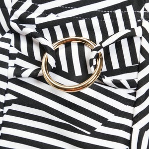 Women's Shaping Printed High Waisted Brief Black/White