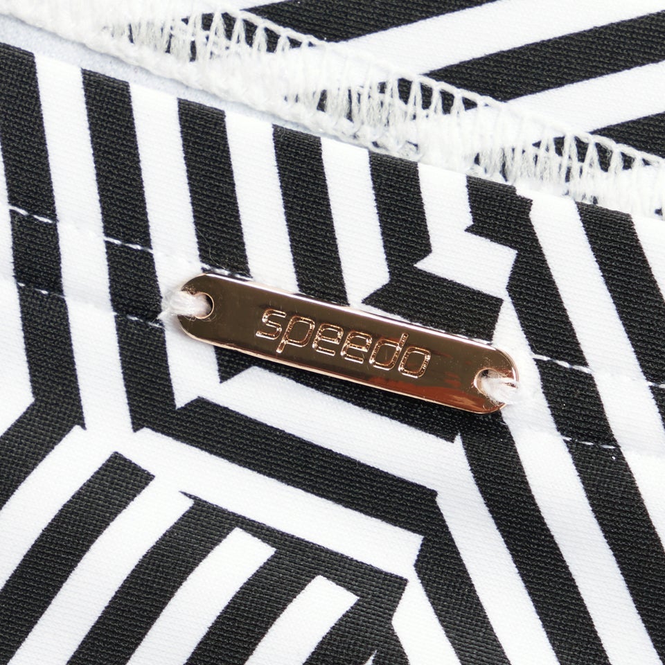 Culotte taille haute imprimée Femme effet galbant noir/blanc