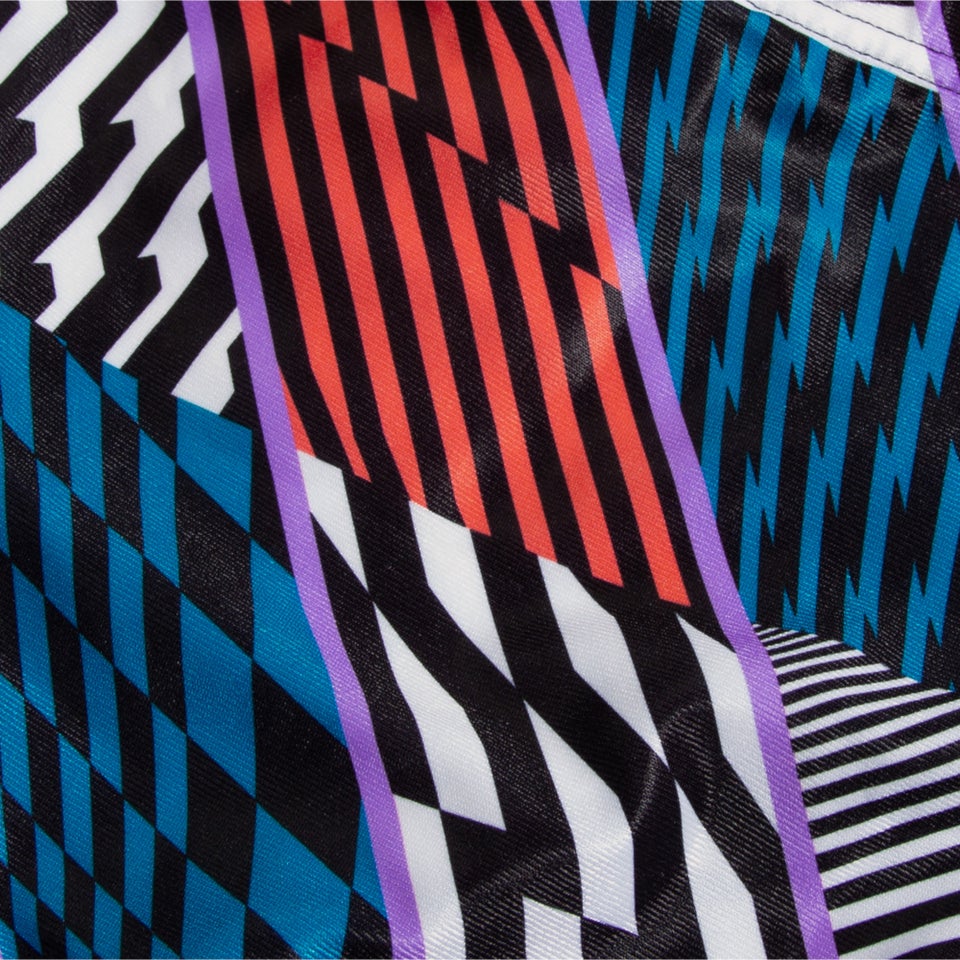 Men's Club Training 5" Allover Brief Blue/White/Red