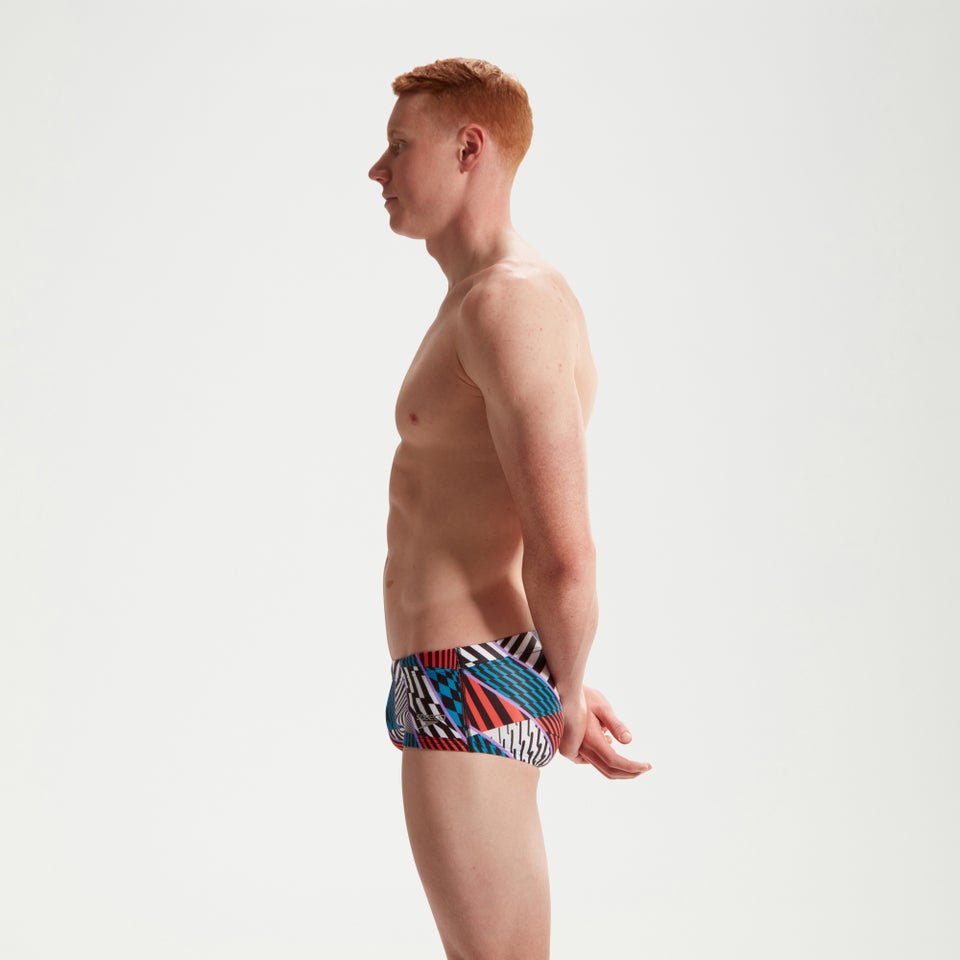 Men's Club Training 5" Allover Brief Blue/White/Red