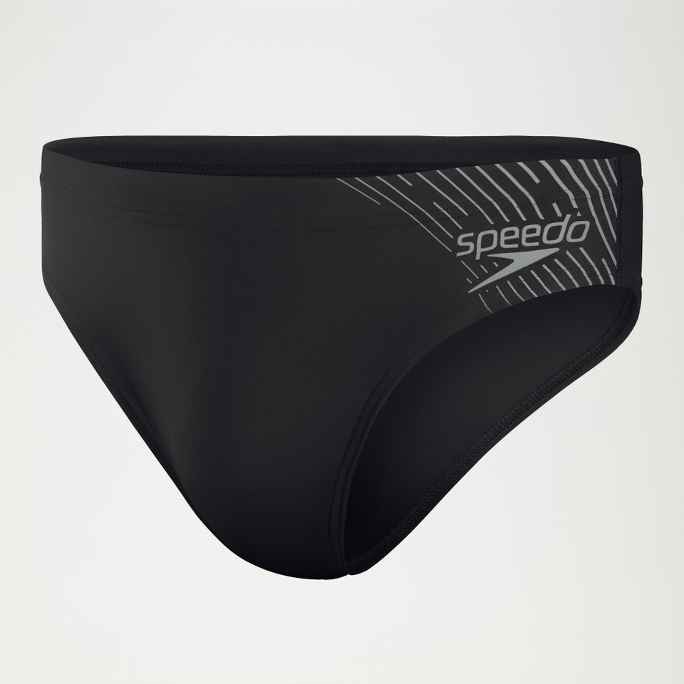 Men's Medley Logo 3" Brief Black/Grey