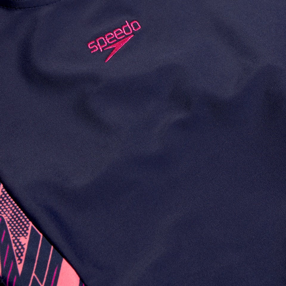 Girls HyperBoom Splice Legsuit Navy/Pink