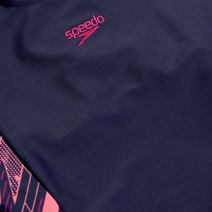 Combishort Fille HyperBoom Splice bleu marine/rose