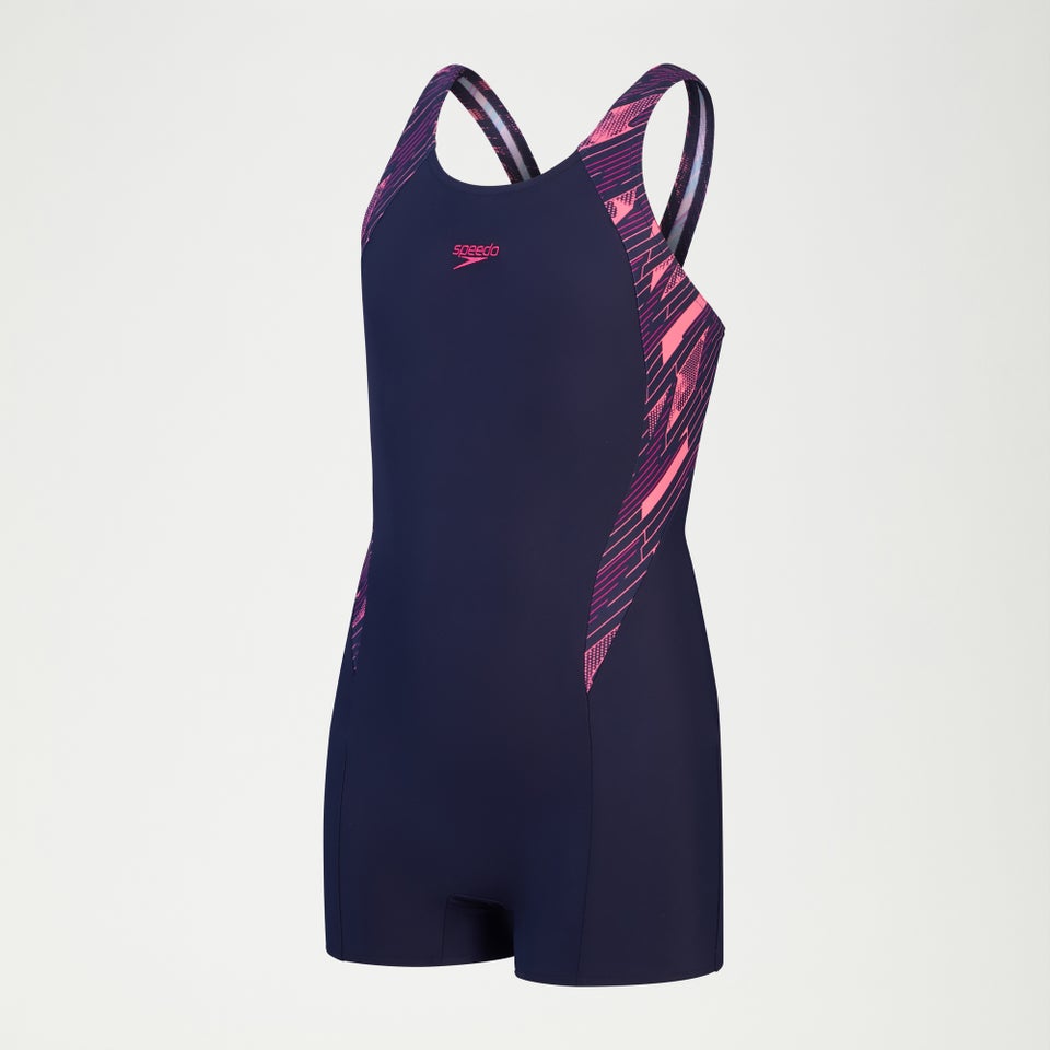 Girls HyperBoom Splice Legsuit Navy/Pink