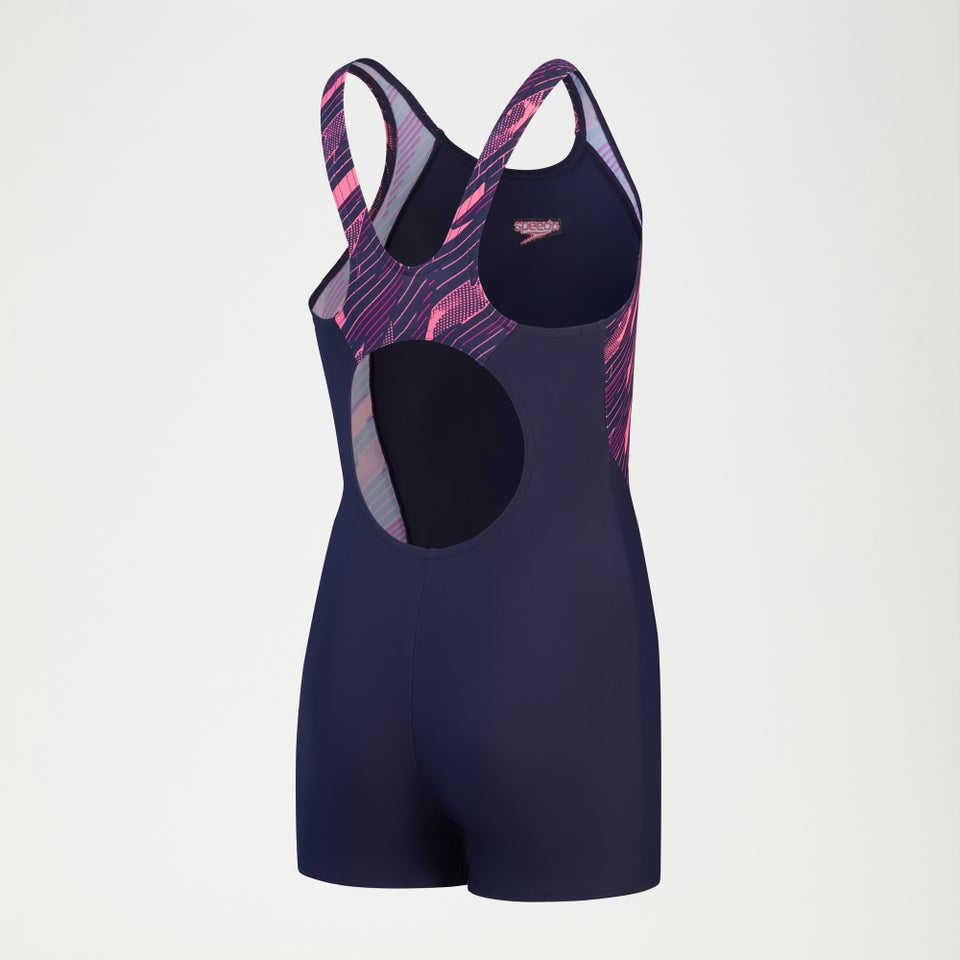 Girls HyperBoom Splice Legsuit Navy/Pink