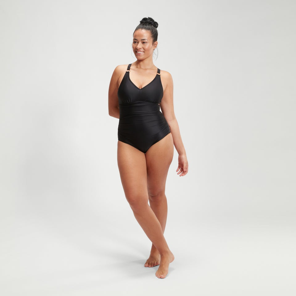 Women's Shaping V Neck Swimsuit Black