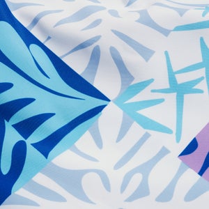 Short de bain Homme Leisure 16 cm imprimé numérique bleu/violet