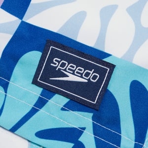 Short de bain Homme Leisure 16 cm imprimé numérique bleu/violet