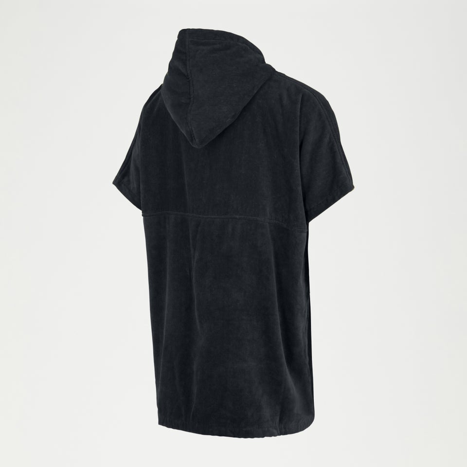 Adult Towel Swim Poncho Black/Yellow