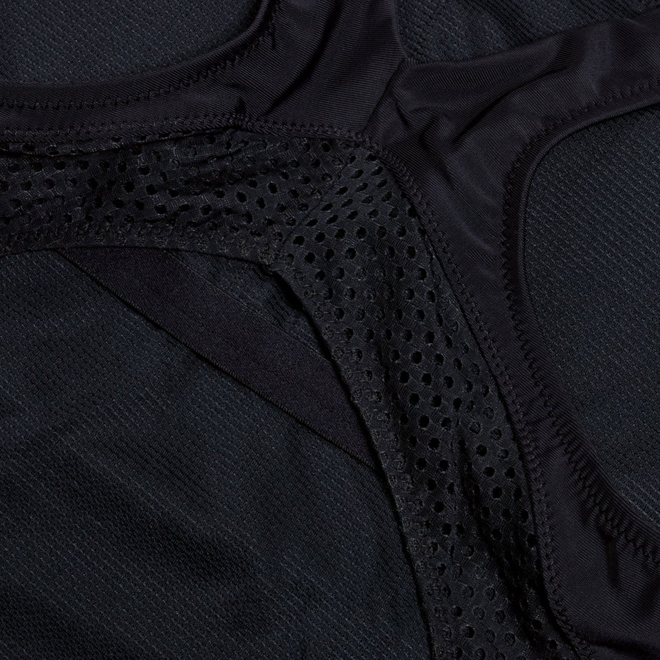 Maillot de bain uni ras de cou échancré Femme Gris foncé