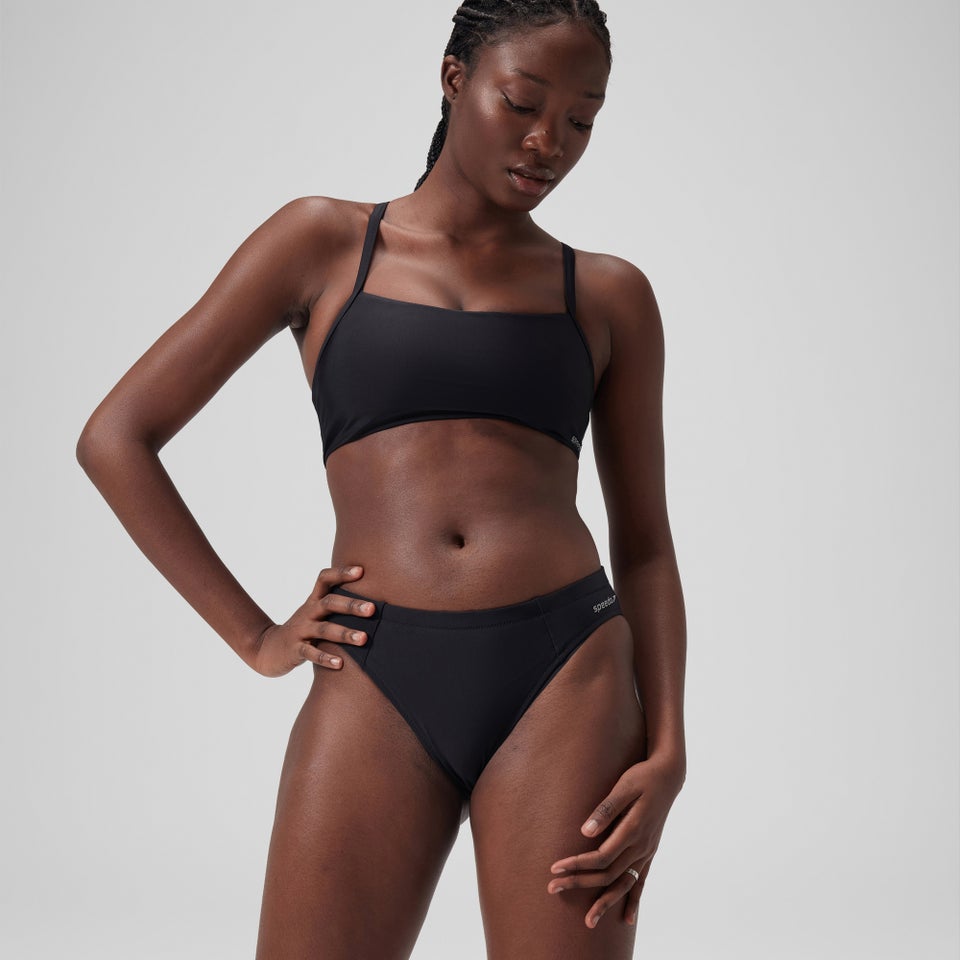 Women's Solid Classic Bikini Bottom Black