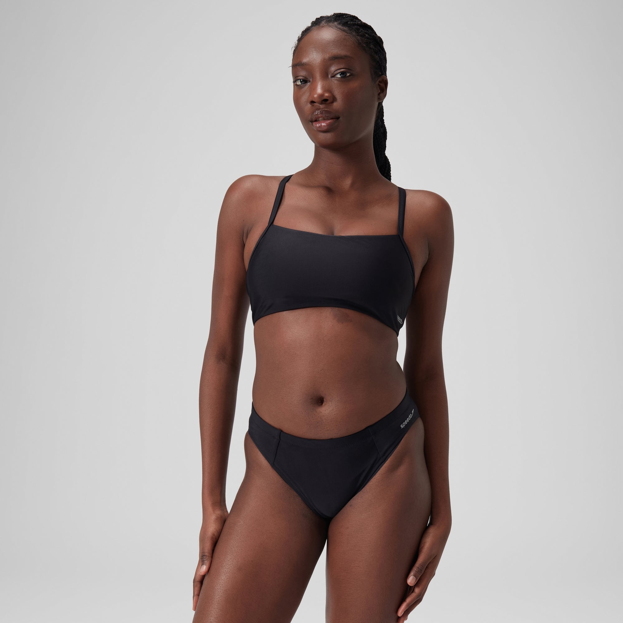 Women's Women's Racerback Crop Top Black | Speedo USA