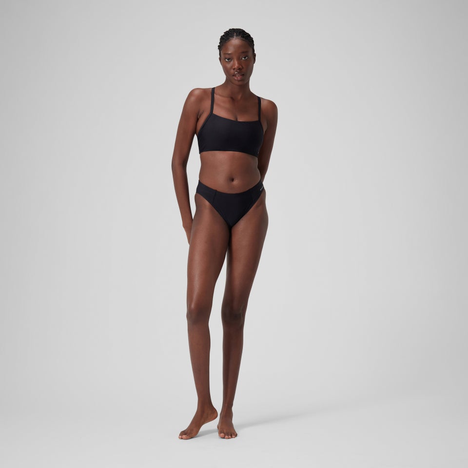 Haut court dos nageur pour femmes, noir